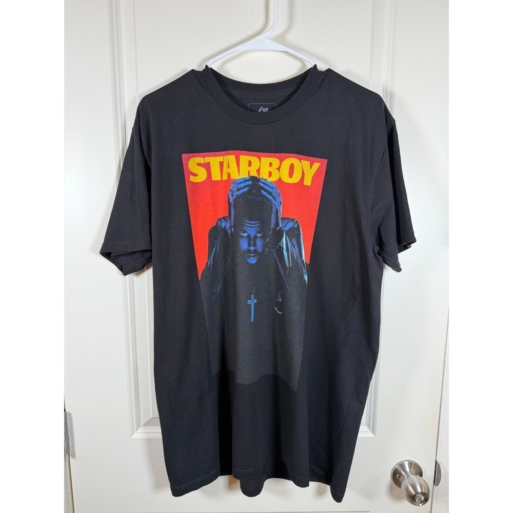 Authentic The Weeknd "Starboy" Album Cover T-Shirt - Black XO Merch - Size L